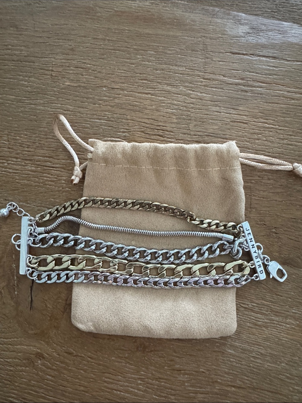 Jenny Bird Two-Tone Layered Chain Bracelet in Gold and Silver - Picture 1 of 1